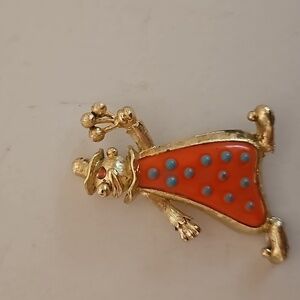 Enamel & Rhinestone Baloon Clown Brooch